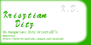 krisztian ditz business card